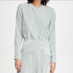 New Vince Ruched Paneled Blouse